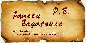 Pamela Bogatović vizit kartica